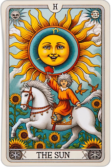 The Sun tarot card