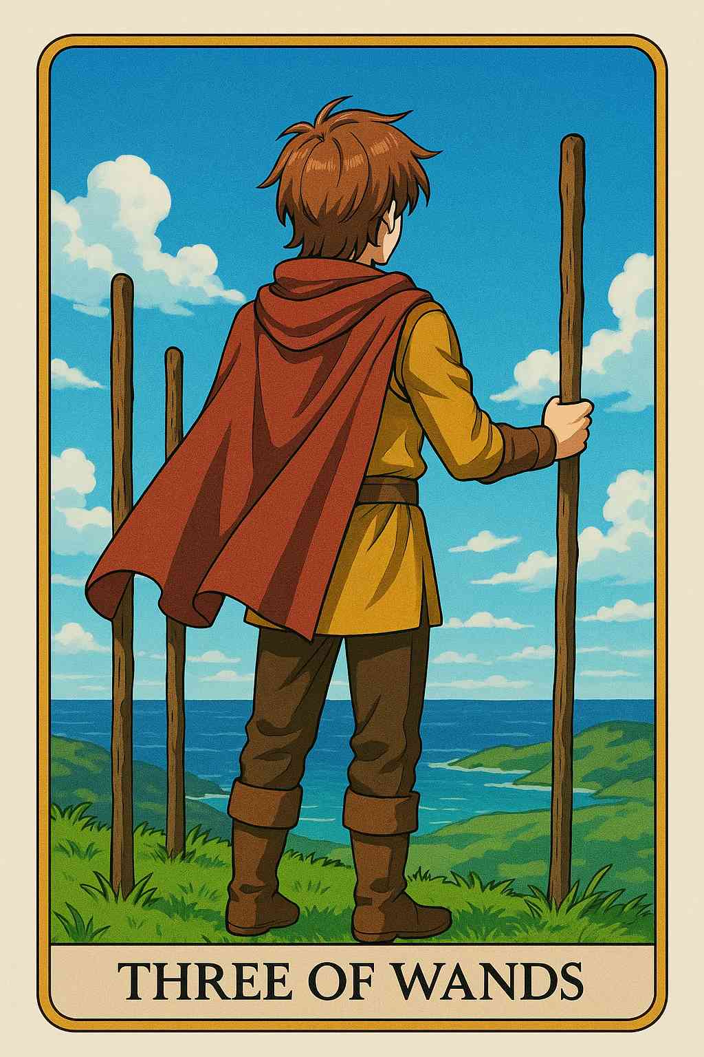 Three of Wands tarot card