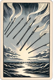 Eight of Wands tarot card