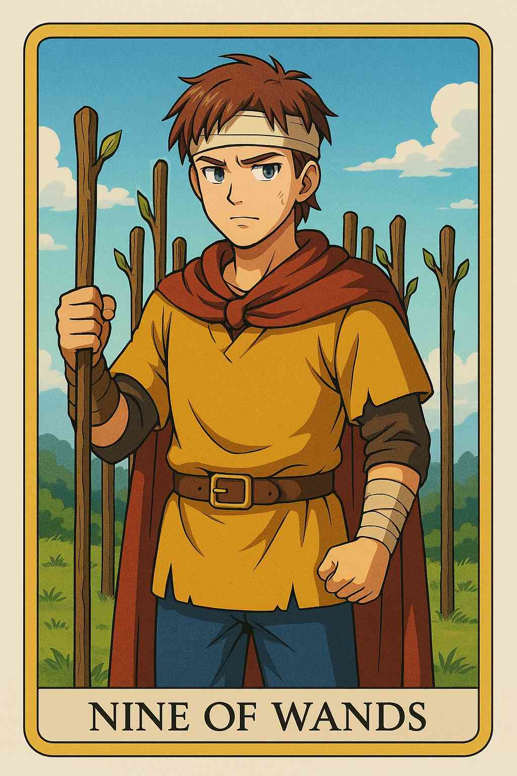 Nine of Wands tarot card