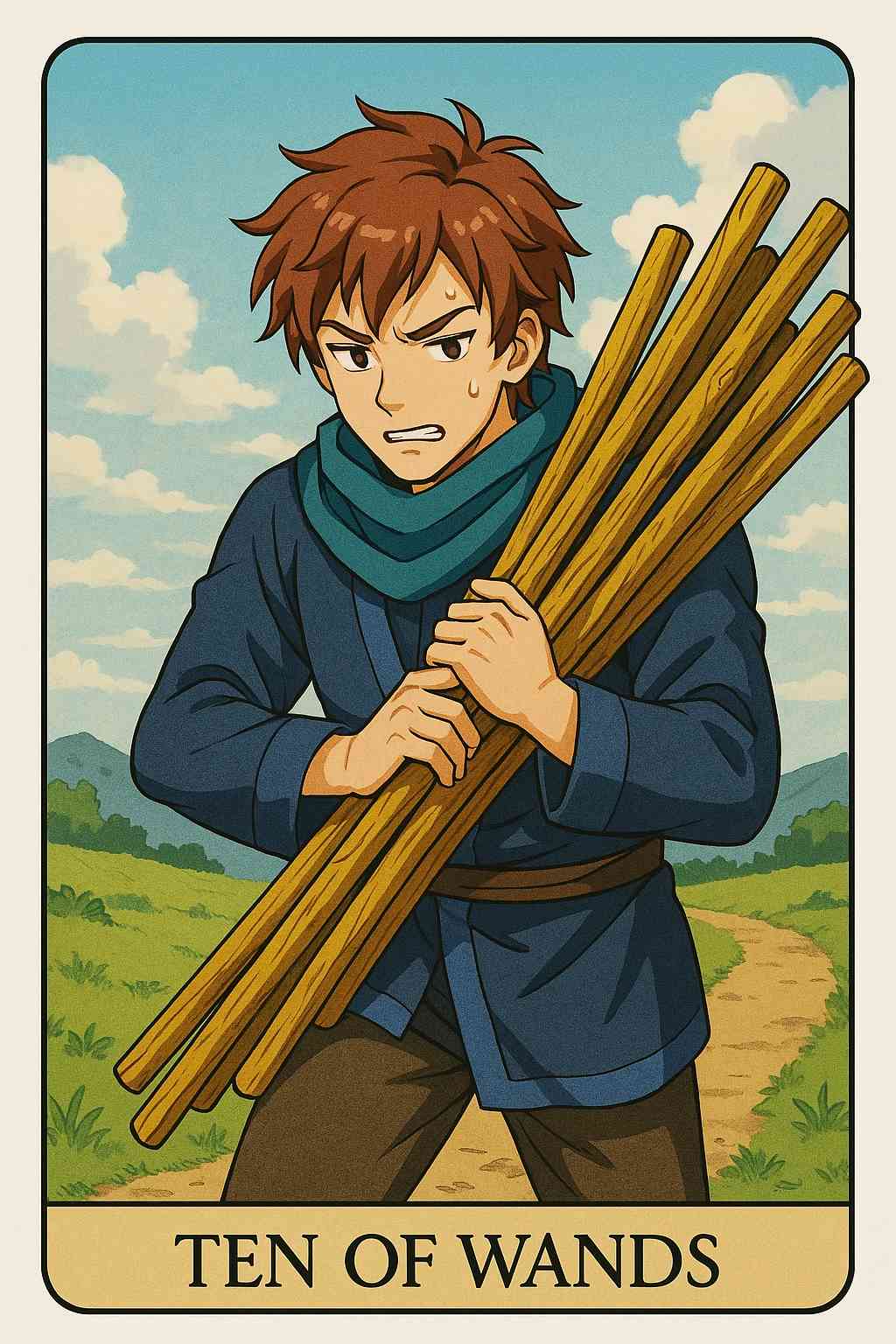 Ten of Wands tarot card