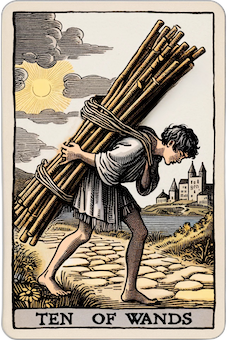 Ten of Wands tarot card