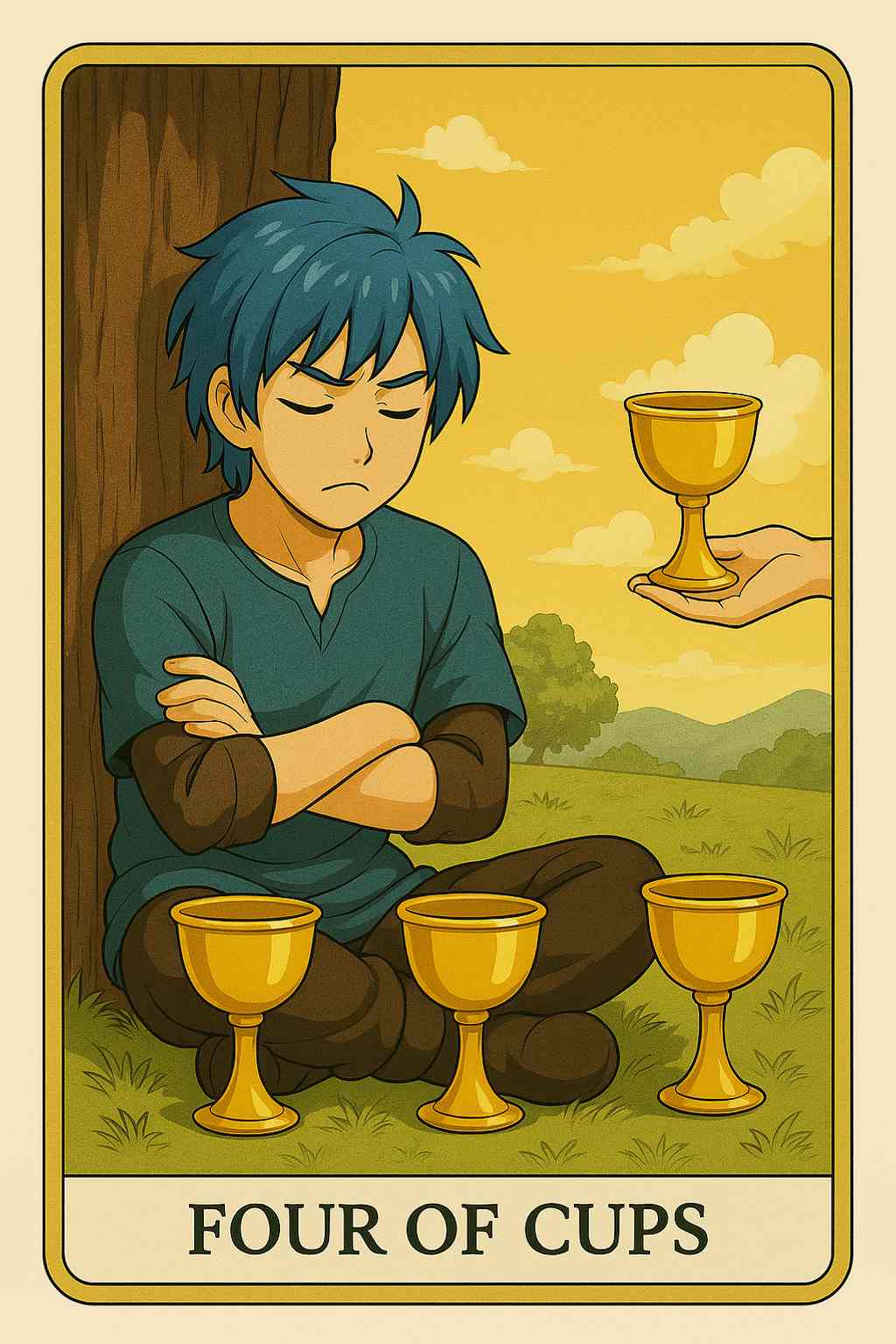Four of Cups tarot card