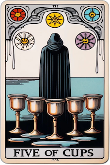 Five of Cups tarot card