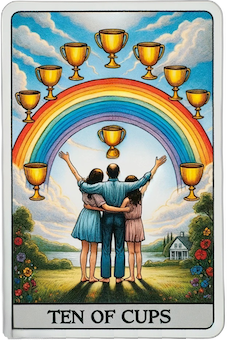 Ten of Cups tarot card