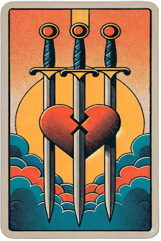 Three of Swords tarot card