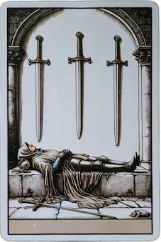 The Four of Swords tarot card