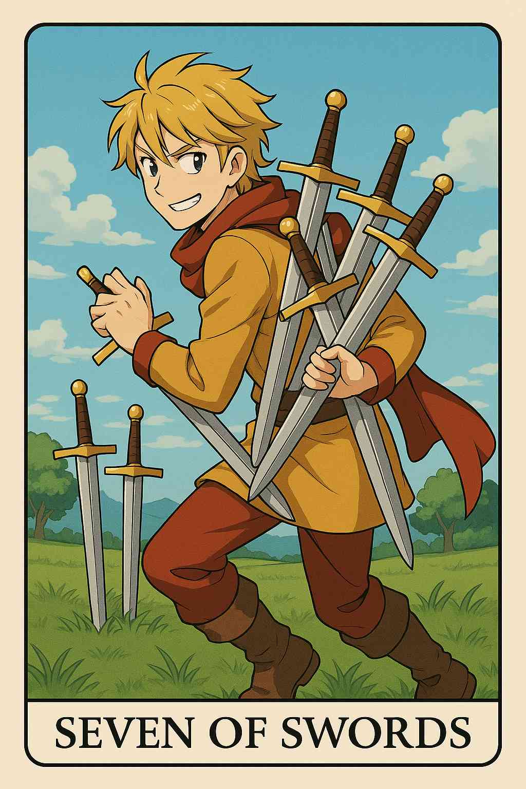 Seven of Swords tarot card