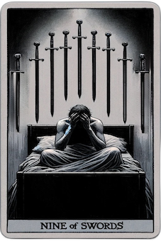 Nine of Swords tarot card