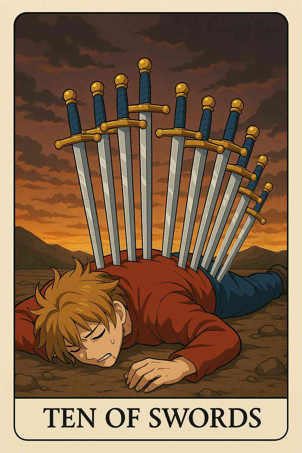 Ten of Swords tarot card