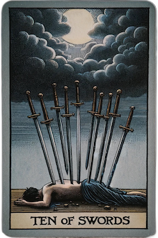 Ten of Swords tarot card