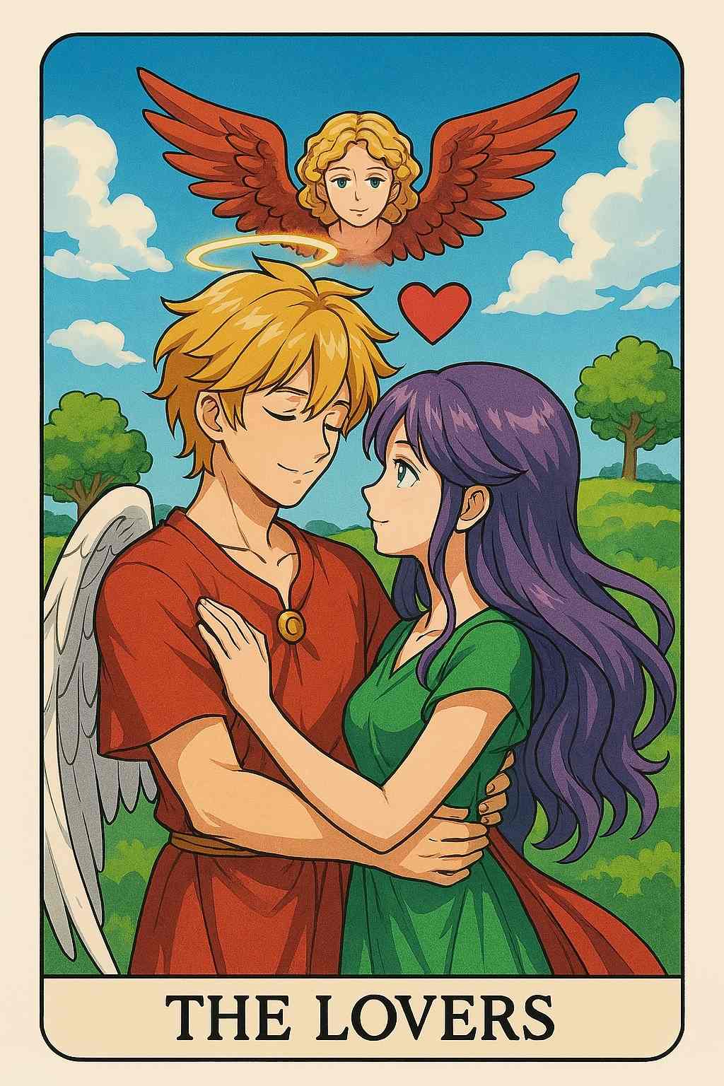 The Lovers tarot card