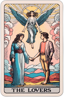 The Lovers tarot card