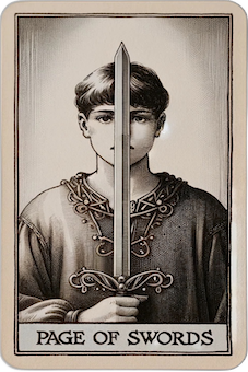 Page of Swords tarot card