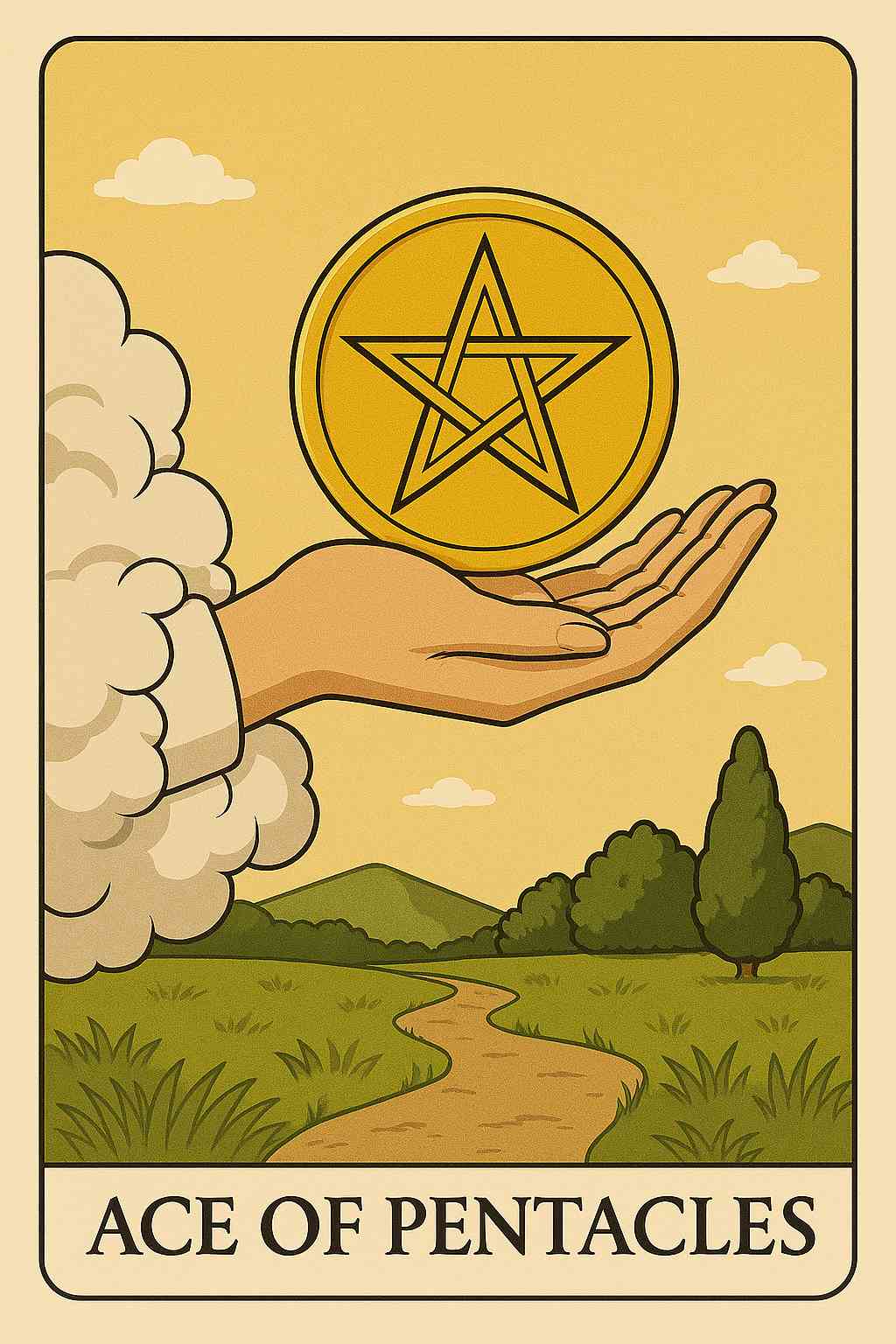 Ace of Pentacles tarot card