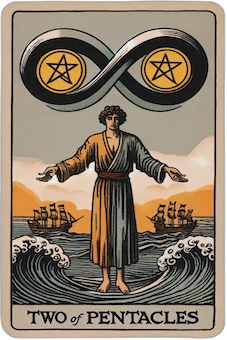 Two of Pentacles tarot card