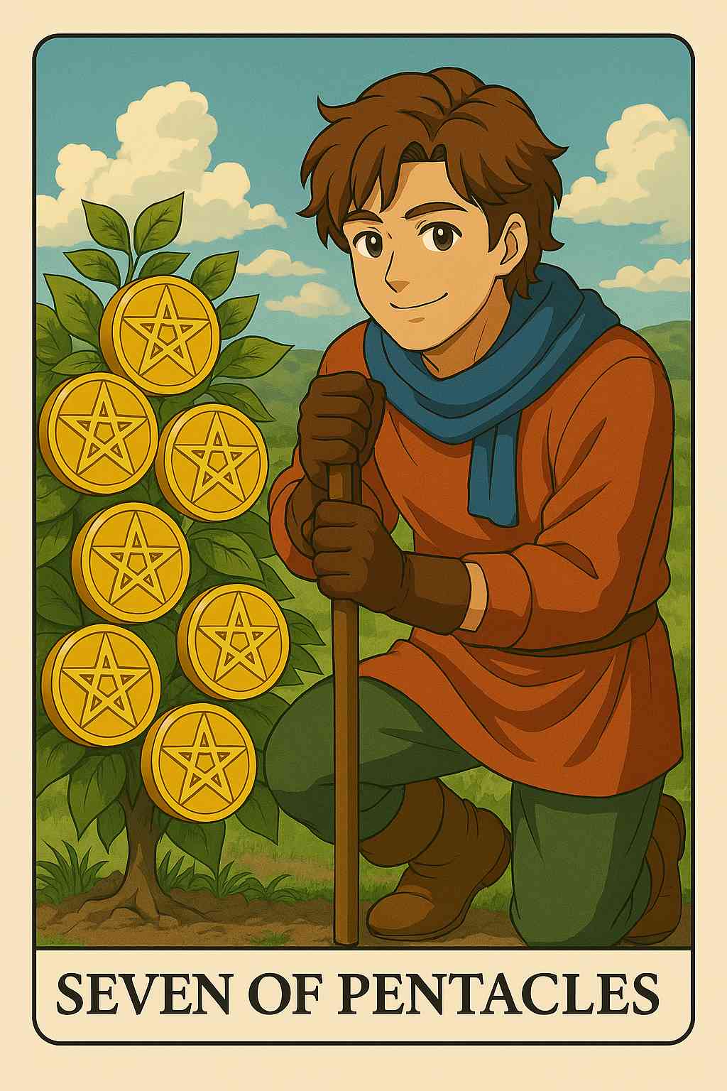 Seven of Pentacles tarot card