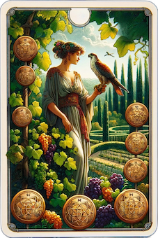 Nine of Pentacles tarot card