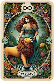 Strength tarot card