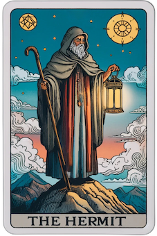 The Hermit tarot card